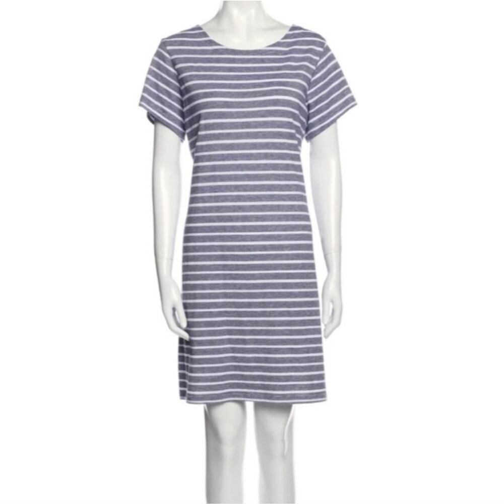 STS Sail To Sable Blue Striped T-Shirt Dress Coastal Summer Resort Size XL